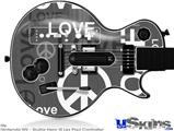 Guitar Hero III Wii Les Paul Skin - Love and Peace Gray