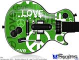 Guitar Hero III Wii Les Paul Skin - Love and Peace Green