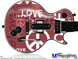 Guitar Hero III Wii Les Paul Skin - Love and Peace Pink