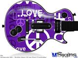 Guitar Hero III Wii Les Paul Skin - Love and Peace Purple