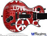 Guitar Hero III Wii Les Paul Skin - Love and Peace Red