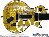 Guitar Hero III Wii Les Paul Skin - Love and Peace Yellow
