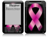 Hope Breast Cancer Pink Ribbon on Black - Decal Style Skin fits Amazon Kindle 3 Keyboard (with 6 inch display)