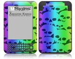 Rainbow Skull Collection - Decal Style Skin fits Amazon Kindle 3 Keyboard (with 6 inch display)
