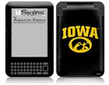 Iowa Hawkeyes Tigerhawk Oval 01 Gold on Black - Decal Style Skin fits Amazon Kindle 3 Keyboard (with 6 inch display)