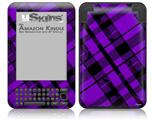 Purple Plaid - Decal Style Skin fits Amazon Kindle 3 Keyboard (with 6 inch display)
