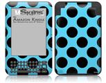 Kearas Polka Dots Black And Blue - Decal Style Skin fits Amazon Kindle 3 Keyboard (with 6 inch display)