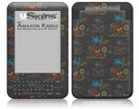 Flowers Pattern 07 - Decal Style Skin fits Amazon Kindle 3 Keyboard (with 6 inch display)