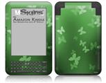 Bokeh Butterflies Green - Decal Style Skin fits Amazon Kindle 3 Keyboard (with 6 inch display)