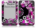 Pink Star Splatter - Decal Style Skin fits Amazon Kindle 3 Keyboard (with 6 inch display)