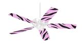 Zebra Skin Pink - Ceiling Fan Skin Kit fits most 42 inch fans (FAN and BLADES SOLD SEPARATELY)