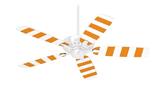 Psycho Stripes Orange and White - Ceiling Fan Skin Kit fits most 42 inch fans (FAN and BLADES SOLD SEPARATELY)