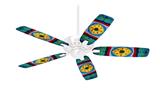 Tie Dye Circles and Squares 101 - Ceiling Fan Skin Kit fits most 42 inch fans (FAN and BLADES SOLD SEPARATELY)