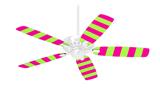 Psycho Stripes Neon Green and Hot Pink - Ceiling Fan Skin Kit fits most 42 inch fans (FAN and BLADES SOLD SEPARATELY)