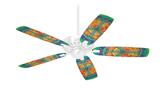 Tie Dye Peace Sign 111 - Ceiling Fan Skin Kit fits most 42 inch fans (FAN and BLADES SOLD SEPARATELY)