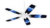 Glass Heart Grunge Blue - Ceiling Fan Skin Kit fits most 42 inch fans (FAN and BLADES SOLD SEPARATELY)
