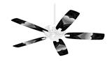 Glass Heart Grunge Gray - Ceiling Fan Skin Kit fits most 42 inch fans (FAN and BLADES SOLD SEPARATELY)