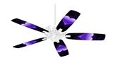 Glass Heart Grunge Purple - Ceiling Fan Skin Kit fits most 42 inch fans (FAN and BLADES SOLD SEPARATELY)