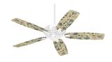 Flowers and Berries Blue - Ceiling Fan Skin Kit fits most 42 inch fans (FAN and BLADES SOLD SEPARATELY)
