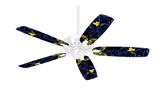 Twisted Garden Blue and Yellow - Ceiling Fan Skin Kit fits most 42 inch fans (FAN and BLADES SOLD SEPARATELY)