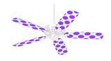 Kearas Polka Dots Purple And Blue - Ceiling Fan Skin Kit fits most 42 inch fans (FAN and BLADES SOLD SEPARATELY)