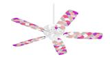 Brushed Circles Pink - Ceiling Fan Skin Kit fits most 42 inch fans (FAN and BLADES SOLD SEPARATELY)