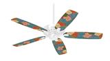 Flowers Pattern 01 - Ceiling Fan Skin Kit fits most 42 inch fans (FAN and BLADES SOLD SEPARATELY)