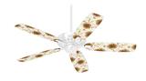 Flowers Pattern 19 - Ceiling Fan Skin Kit fits most 42 inch fans (FAN and BLADES SOLD SEPARATELY)