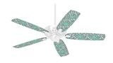 Locknodes 03 Seafoam Green - Ceiling Fan Skin Kit fits most 42 inch fans (FAN and BLADES SOLD SEPARATELY)