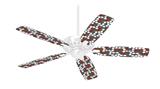 Locknodes 04 Red Dark - Ceiling Fan Skin Kit fits most 42 inch fans (FAN and BLADES SOLD SEPARATELY)