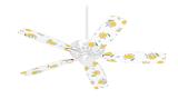 Lemon Black and White - Ceiling Fan Skin Kit fits most 42 inch fans (FAN and BLADES SOLD SEPARATELY)