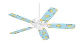 Lemon Blue - Ceiling Fan Skin Kit fits most 42 inch fans (FAN and BLADES SOLD SEPARATELY)