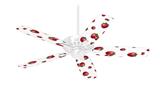 Strawberries on White - Ceiling Fan Skin Kit fits most 42 inch fans (FAN and BLADES SOLD SEPARATELY)