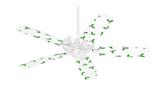 Holly Leaves on White - Ceiling Fan Skin Kit fits most 42 inch fans (FAN and BLADES SOLD SEPARATELY)