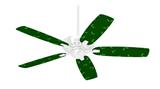 Holly Leaves on Green - Ceiling Fan Skin Kit fits most 42 inch fans (FAN and BLADES SOLD SEPARATELY)