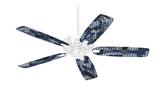 HEX Mesh Camo 01 Blue - Ceiling Fan Skin Kit fits most 42 inch fans (FAN and BLADES SOLD SEPARATELY)