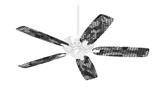 HEX Mesh Camo 01 Gray - Ceiling Fan Skin Kit fits most 42 inch fans (FAN and BLADES SOLD SEPARATELY)