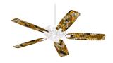 HEX Mesh Camo 01 Orange - Ceiling Fan Skin Kit fits most 42 inch fans (FAN and BLADES SOLD SEPARATELY)