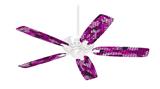 HEX Mesh Camo 01 Pink - Ceiling Fan Skin Kit fits most 42 inch fans (FAN and BLADES SOLD SEPARATELY)