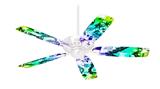 Scene Kid Sketches Rainbow - Ceiling Fan Skin Kit fits most 42 inch fans (FAN and BLADES SOLD SEPARATELY)