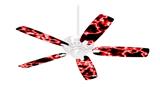 Electrify Red - Ceiling Fan Skin Kit fits most 42 inch fans (FAN and BLADES SOLD SEPARATELY)