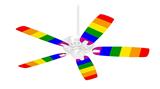 Rainbow Stripes - Ceiling Fan Skin Kit fits most 42 inch fans (FAN and BLADES SOLD SEPARATELY)