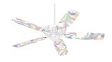 Neon Swoosh on White - Ceiling Fan Skin Kit fits most 42 inch fans (FAN and BLADES SOLD SEPARATELY)