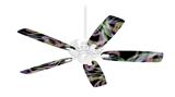 Neon Swoosh on Black - Ceiling Fan Skin Kit fits most 42 inch fans (FAN and BLADES SOLD SEPARATELY)