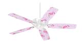 Flamingos on Pink - Ceiling Fan Skin Kit fits most 42 inch fans (FAN and BLADES SOLD SEPARATELY)