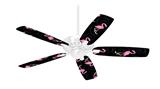 Flamingos on Black - Ceiling Fan Skin Kit fits most 42 inch fans (FAN and BLADES SOLD SEPARATELY)
