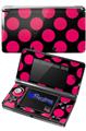 Kearas Polka Dots Pink On Black - Decal Style Skin fits Nintendo 3DS (3DS SOLD SEPARATELY)