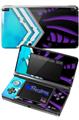 Black Waves Neon Teal Purple - Decal Style Skin fits Nintendo 3DS (3DS SOLD SEPARATELY)