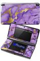 Purple and Gold Gilded Marble - Decal Style Skin fits Nintendo 3DS (3DS SOLD SEPARATELY)