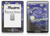 Vincent Van Gogh Starry Night - Decal Style Skin (fits 4th Gen Kindle with 6inch display and no keyboard)